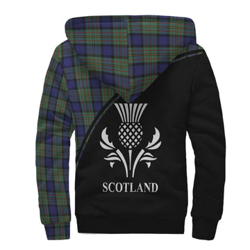MacLaren (McLaren) Tartan Sherpa Hoodie with Family Crest Curve Style