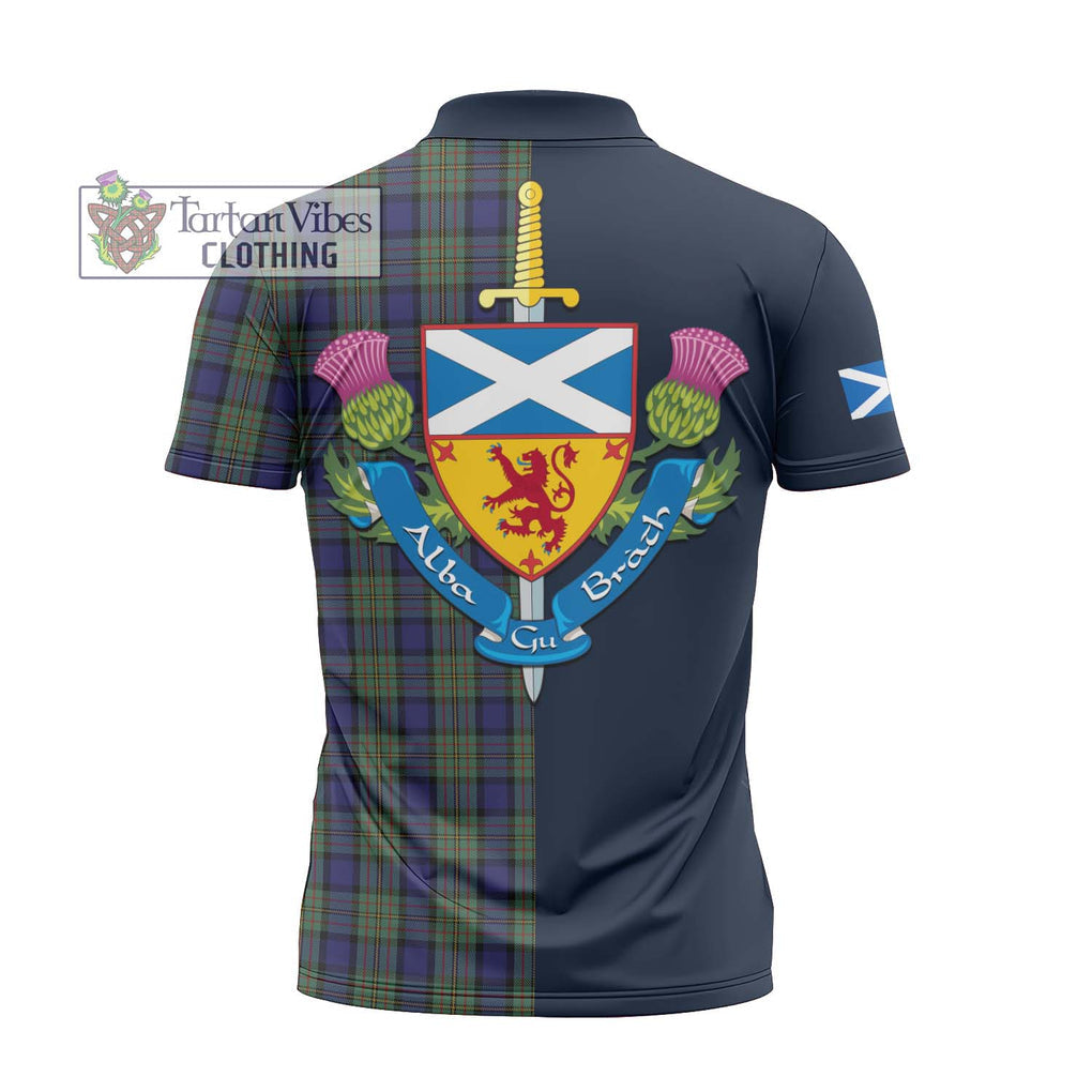 MacLaren (McLaren) Tartan Zipper Polo Shirt Alba with Scottish Lion Royal Arm Half Style - Tartan Vibes Clothing