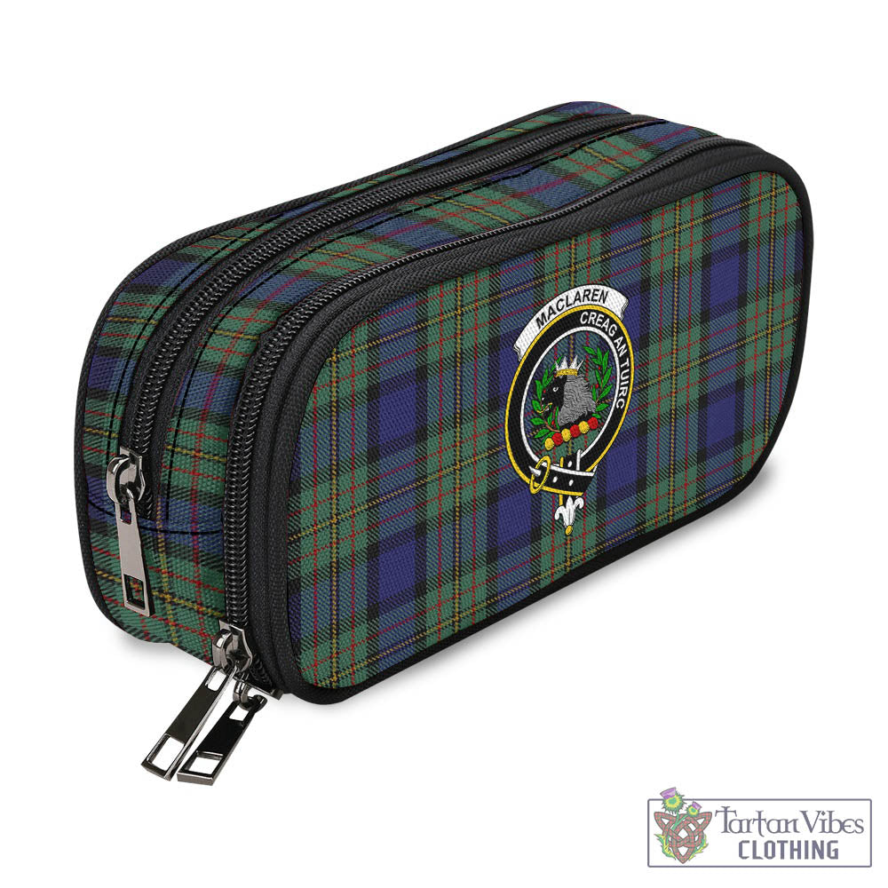Tartan Vibes Clothing MacLaren Tartan Pen and Pencil Case with Family Crest