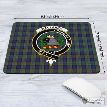 MacLaren Tartan Mouse Pad with Family Crest