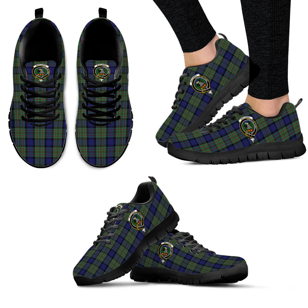 MacLaren (McLaren) Tartan Sneakers with Family Crest - Tartan Vibes Clothing