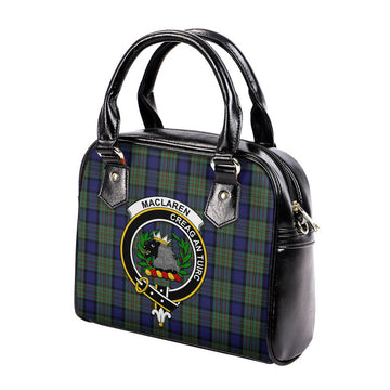 MacLaren (McLaren) Tartan Shoulder Handbags with Family Crest