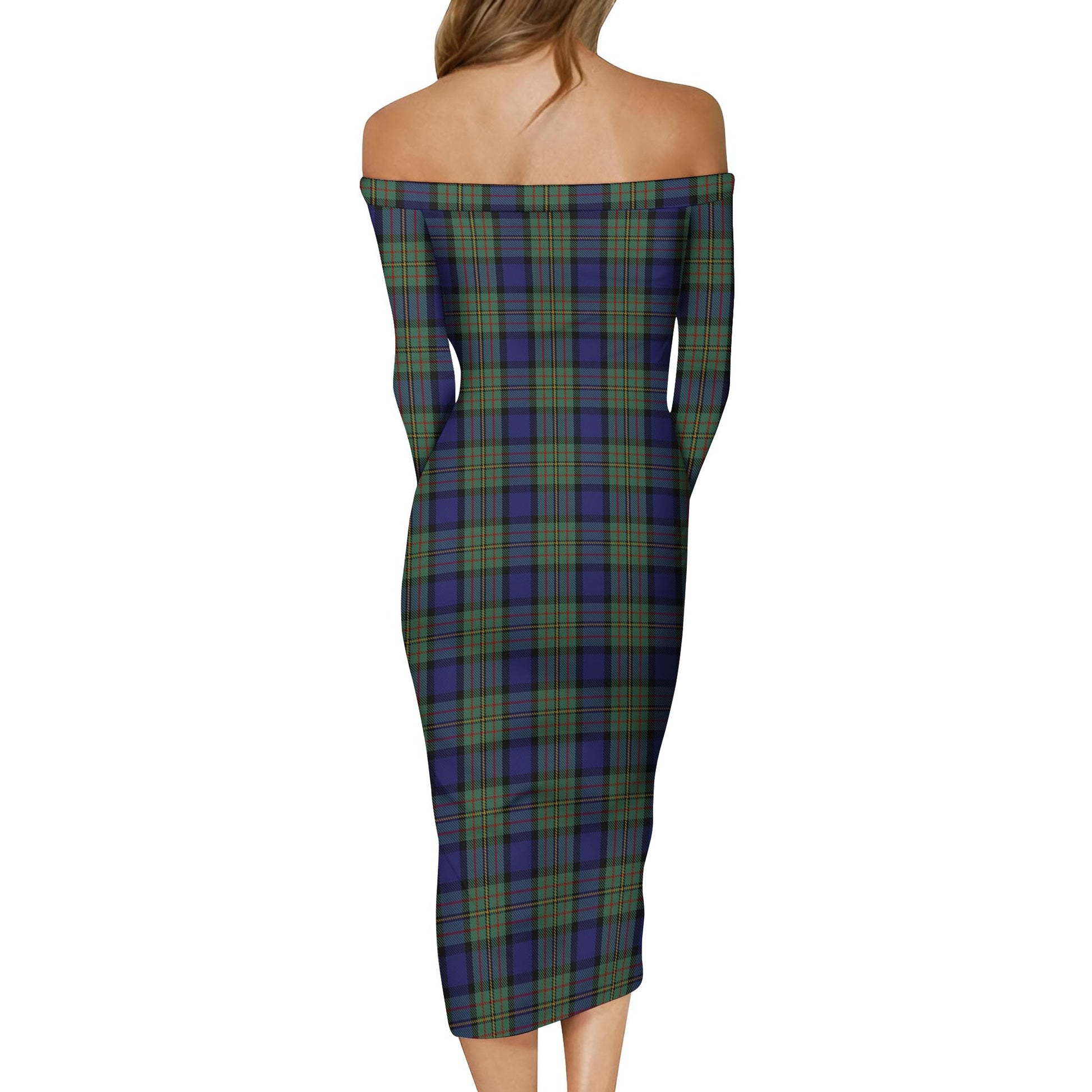 MacLaren Tartan Off Shoulder Lady Dress - Tartanvibesclothing