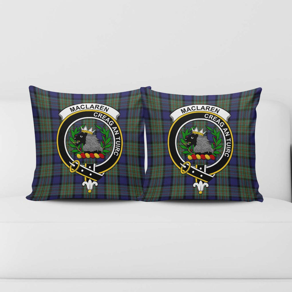 MacLaren Tartan Pillow Cover with Family Crest - Tartanvibesclothing