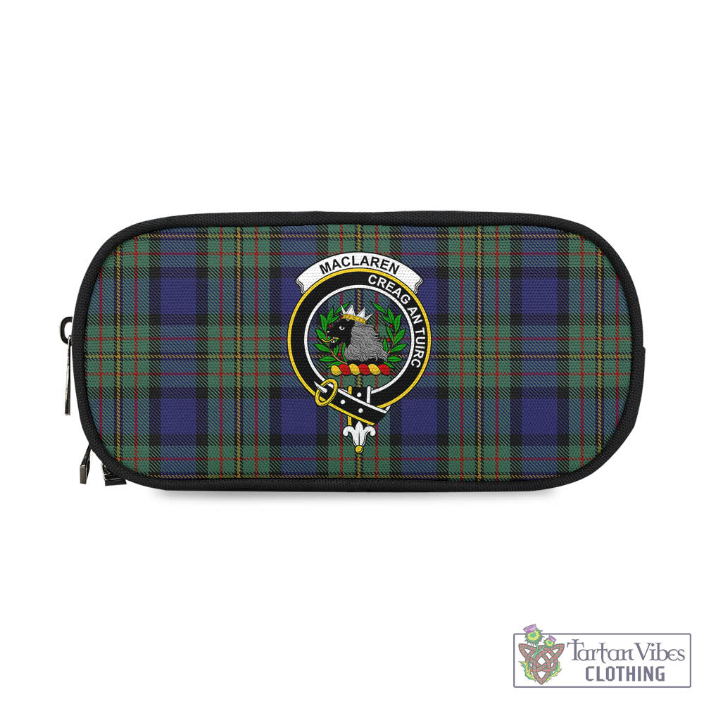 Tartan Vibes Clothing MacLaren Tartan Pen and Pencil Case with Family Crest