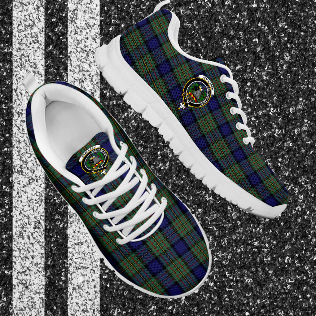 MacLaren (McLaren) Tartan Sneakers with Family Crest - Tartan Vibes Clothing