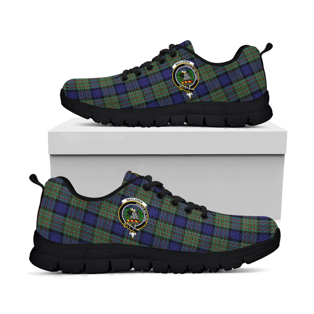 MacLaren (McLaren) Tartan Sneakers with Family Crest - Tartan Vibes Clothing
