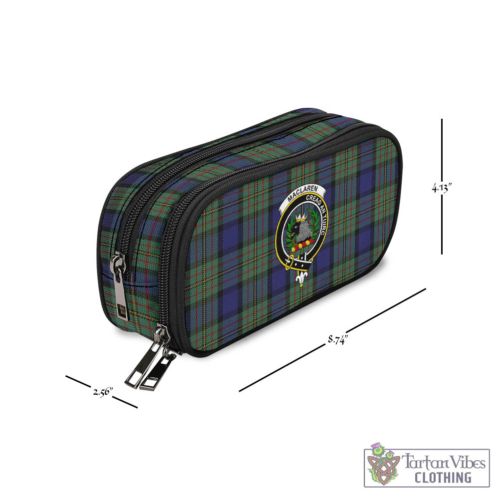 Tartan Vibes Clothing MacLaren Tartan Pen and Pencil Case with Family Crest