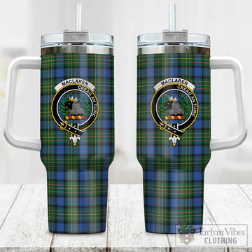 MacLaren Ancient Tartan and Family Crest Tumbler with Handle