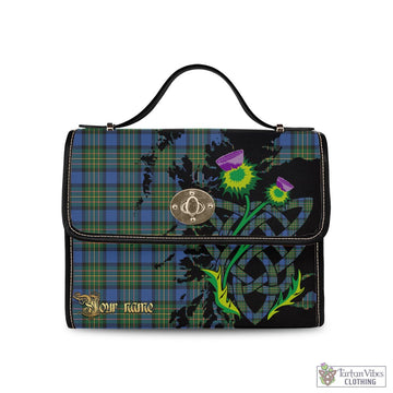 MacLaren Ancient Tartan Waterproof Canvas Bag with Scotland Map and Thistle Celtic Accents