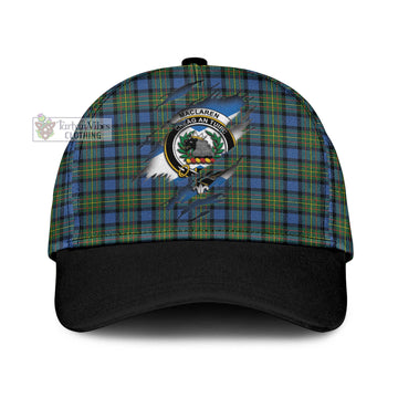 MacLaren Ancient Tartan Classic Cap with Family Crest In Me Style