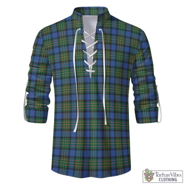 MacLaren Ancient Tartan Men's Scottish Traditional Jacobite Ghillie Kilt Shirt