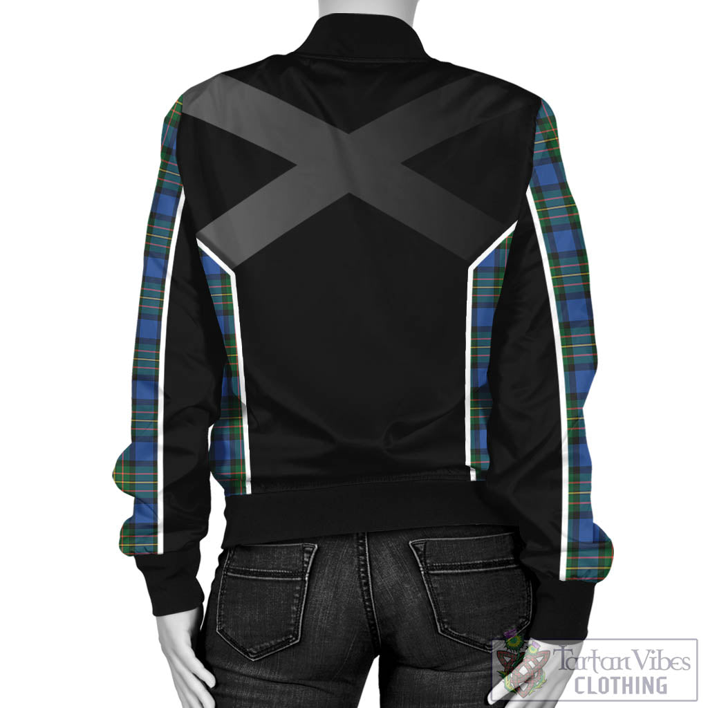 Tartan Vibes Clothing MacLaren Ancient Tartan Bomber Jacket with Family Crest and Scottish Thistle Vibes Sport Style