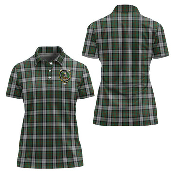 MacLaren Dress Tartan Polo Shirt with Family Crest For Women