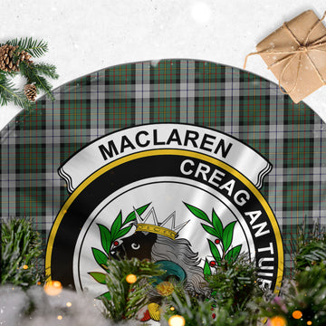 MacLaren Dress Tartan Christmas Tree Skirt with Family Crest