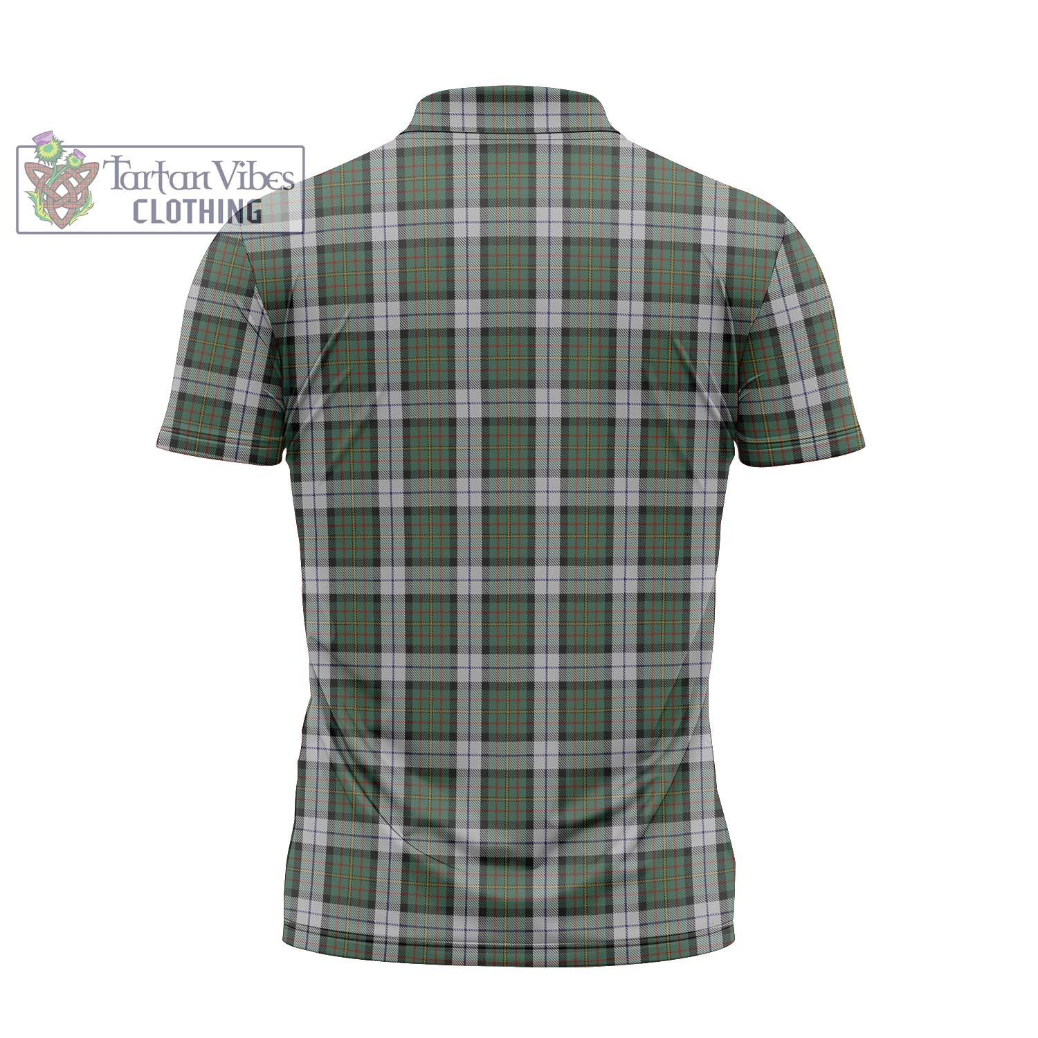 Tartan Vibes Clothing MacLaren Dress Tartan Zipper Polo Shirt with Family Crest