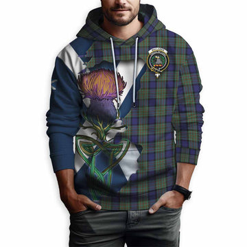 Tartan Vibes Clothing MacLaren (McLaren) Tartan Family Crest Hoodie Scottish Thistle Celtic Inspired