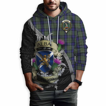 Tartan Vibes Clothing MacLaren (McLaren) Tartan Family Crest Hoodie Lion Rampant Royal Thistle Shield Celtic Inspired