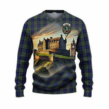 Tartan Vibes Clothing MacLaren (McLaren) Tartan Family Crest Knitted Sweater with Scottish Ancient Castle Style