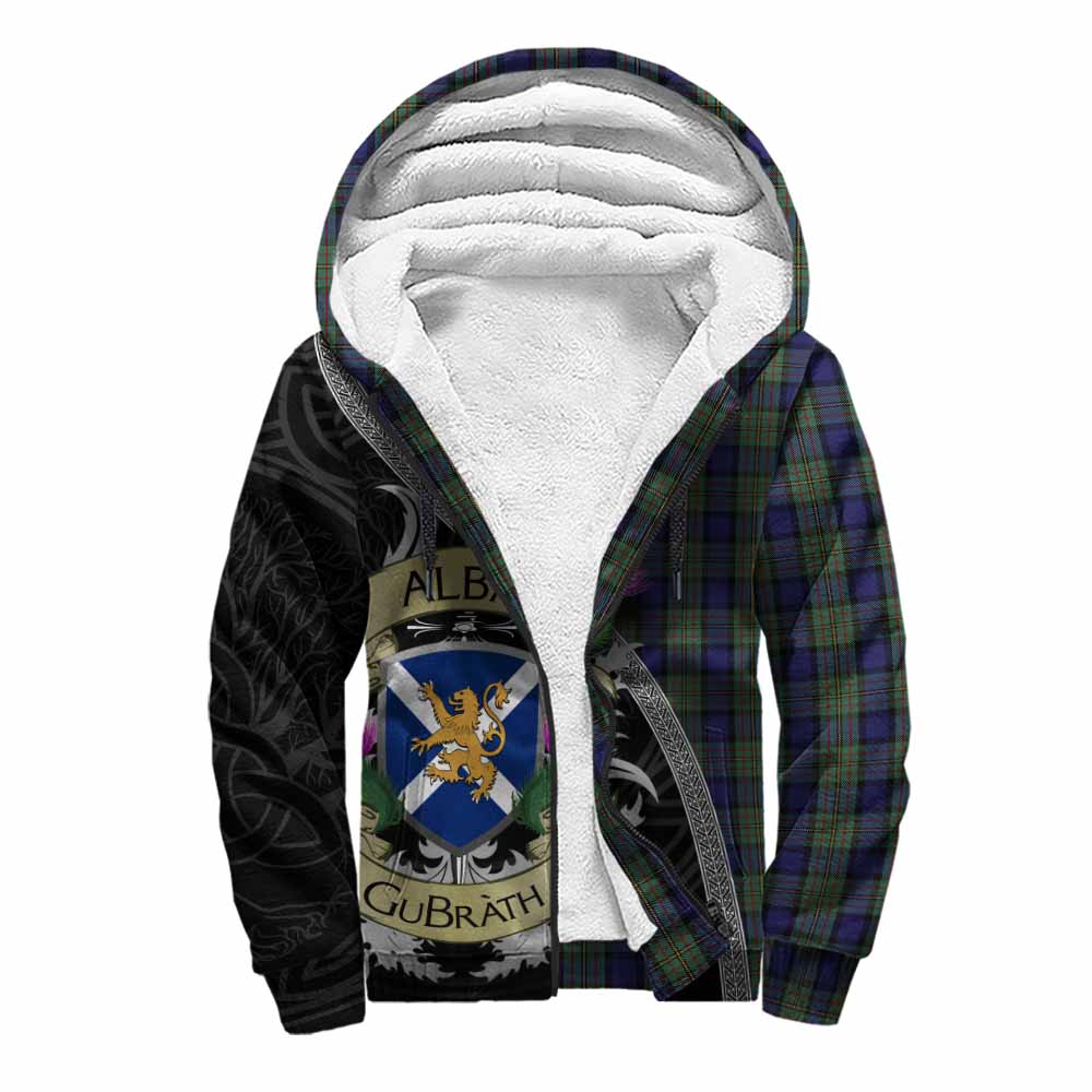 Tartan Vibes Clothing MacLaren (McLaren) Tartan Family Crest Sherpa Hoodie Lion Rampant Royal Thistle Shield Celtic Inspired