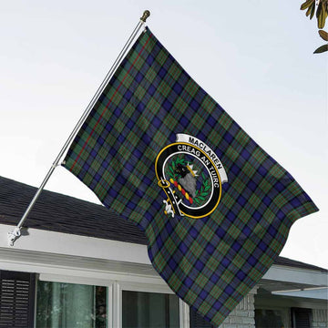Tartan Vibes Clothing MacLaren (McLaren) Tartan House Flag with Family Crest
