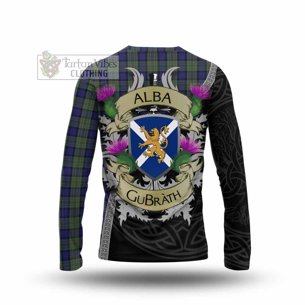 Tartan Vibes Clothing MacLaren (McLaren) Tartan Family Crest Long Sleeve T-Shirt Lion Rampant Royal Thistle Shield Celtic Inspired