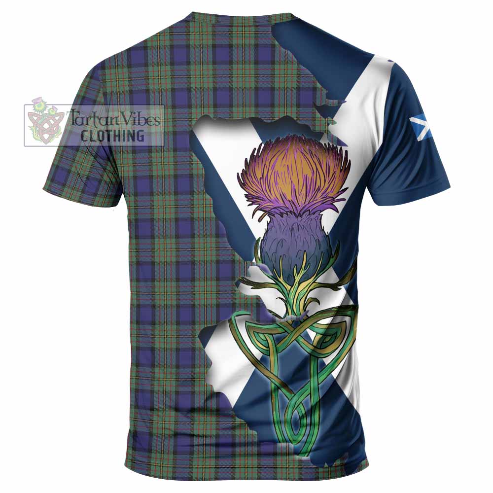 Tartan Vibes Clothing MacLaren (McLaren) Tartan Family Crest T-Shirt Scottish Thistle Celtic Inspired