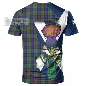 Tartan Vibes Clothing MacLaren (McLaren) Tartan Family Crest T-Shirt Scottish Thistle Celtic Inspired