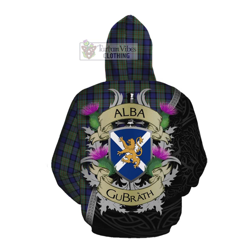 Tartan Vibes Clothing MacLaren (McLaren) Tartan Family Crest Cotton Hoodie Lion Rampant Royal Thistle Shield Celtic Inspired