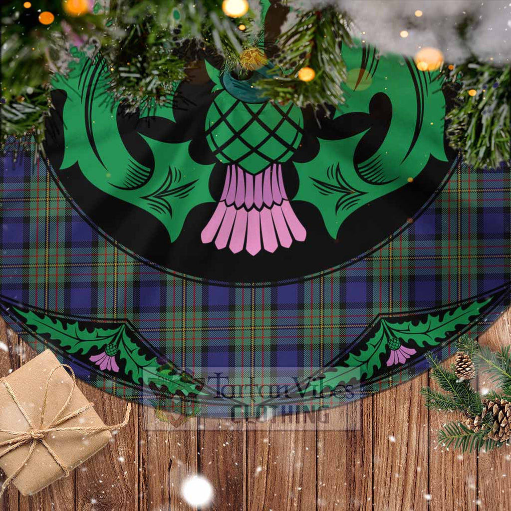 Tartan Vibes Clothing MacLaren (McLaren) Tartan Christmas Tree Skirt Scottish Thistle Style