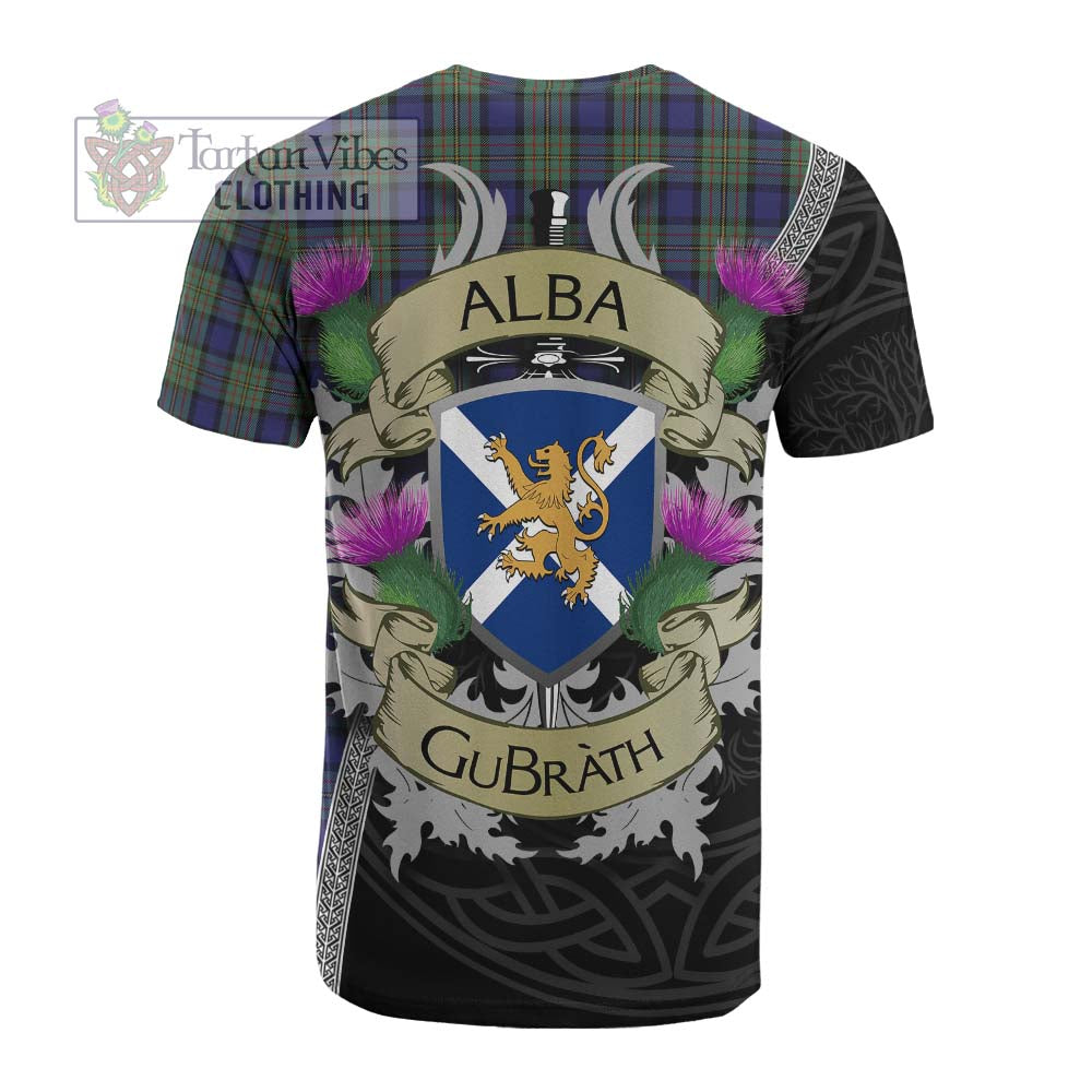 Tartan Vibes Clothing MacLaren (McLaren) Tartan Family Crest Cotton T-shirt Lion Rampant Royal Thistle Shield Celtic Inspired