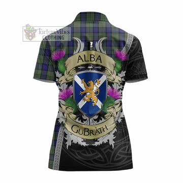 MacLaren (McLaren) Tartan Family Crest Women's Polo Shirt Lion Rampant Royal Thistle Shield Celtic Inspired