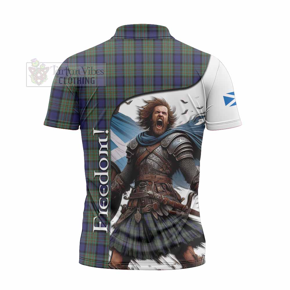 Tartan Vibes Clothing MacLaren (McLaren) Crest Tartan Zipper Polo Shirt Inspired by the Freedom of Scottish Warrior