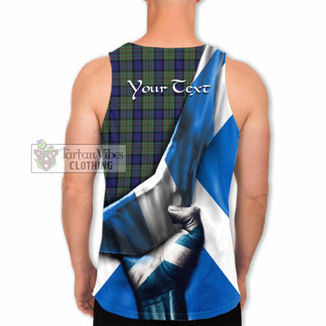 Tartan Vibes Clothing MacLaren (McLaren) Tartan Men's Tank Top with Family Crest Scotland Patriotic Style
