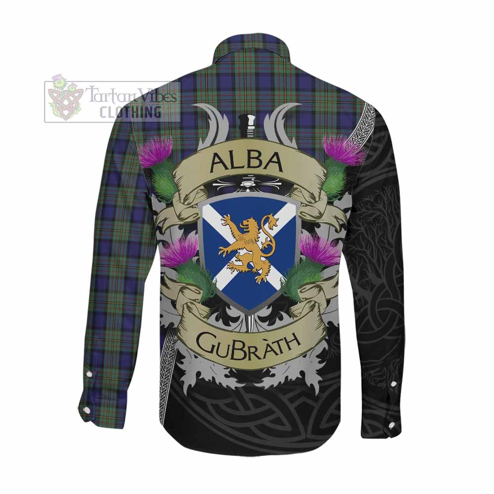 Tartan Vibes Clothing MacLaren (McLaren) Tartan Family Crest Long Sleeve Button Shirt Lion Rampant Royal Thistle Shield Celtic Inspired