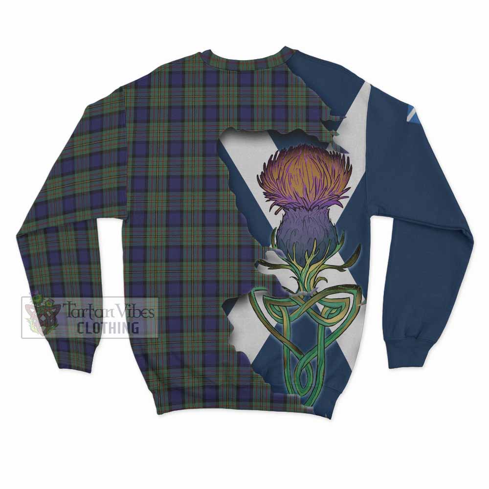 Tartan Vibes Clothing MacLaren (McLaren) Tartan Family Crest Sweatshirt Scottish Thistle Celtic Inspired