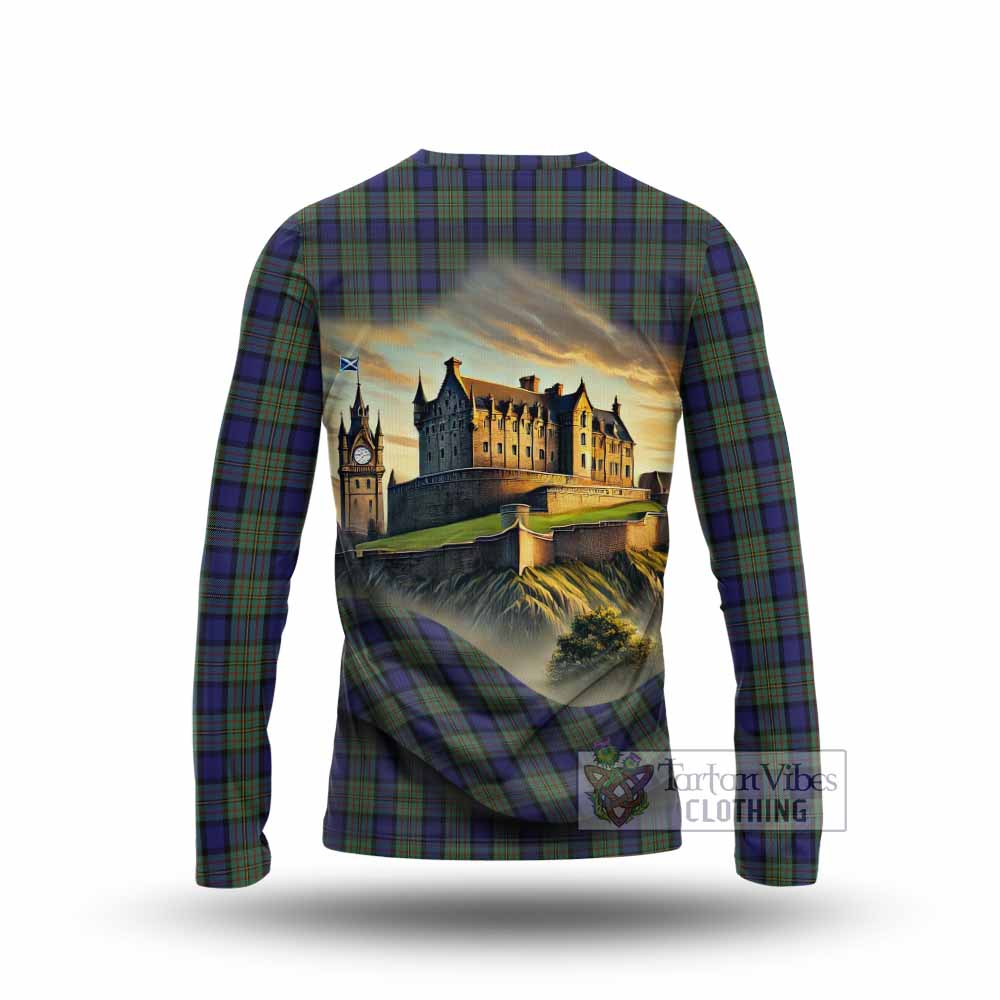 Tartan Vibes Clothing MacLaren (McLaren) Tartan Family Crest Long Sleeve T-Shirt with Scottish Ancient Castle Style