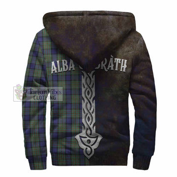 MacLaren (McLaren) Tartan Family Crest Sherpa Hoodie Alba Gu Brath Be Brave Lion Ancient Style