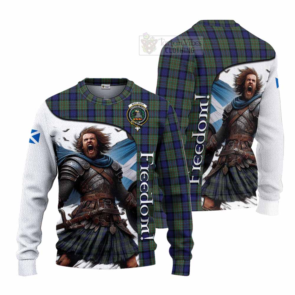 Tartan Vibes Clothing MacLaren (McLaren) Crest Tartan Knitted Sweater Inspired by the Freedom of Scottish Warrior