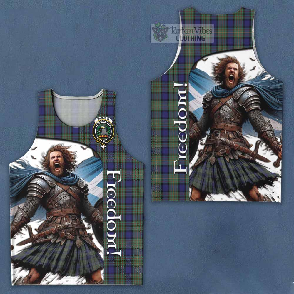 Tartan Vibes Clothing MacLaren (McLaren) Crest Tartan Men's Tank Top Inspired by the Freedom of Scottish Warrior