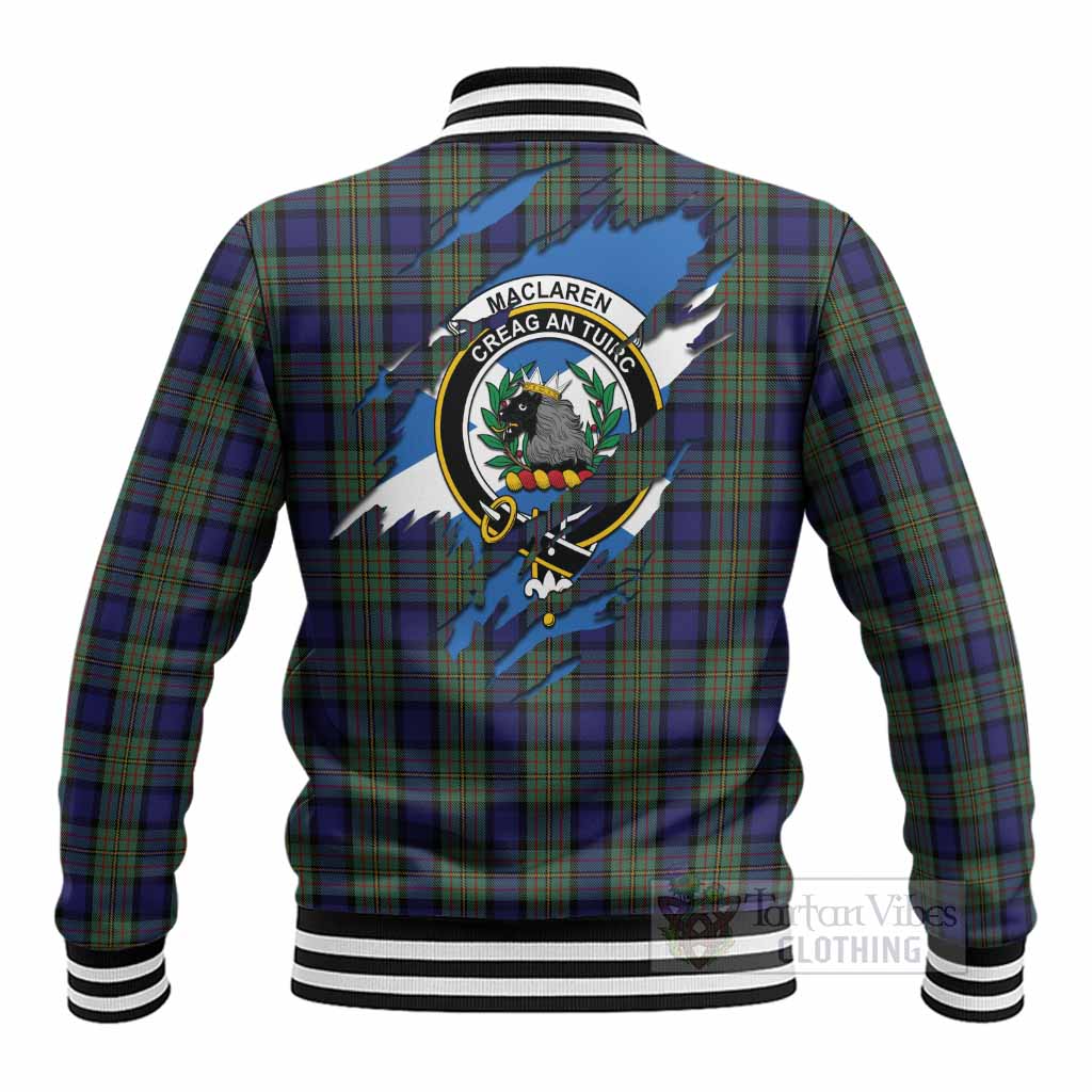 MacLaren (McLaren) Clan Crest In Me Tartan Baseball Jacket Scotland Flag Style