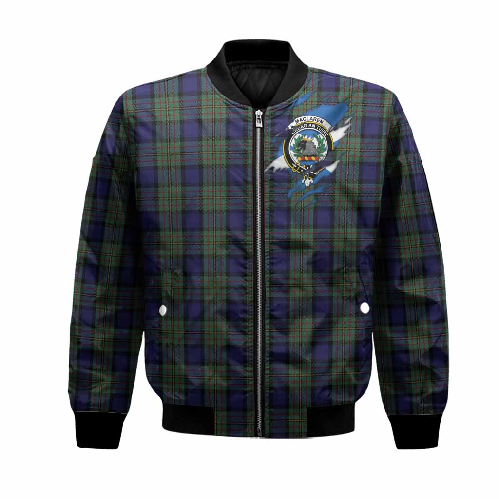 MacLaren (McLaren) Clan Crest In Me Tartan Bomber Jacket Scotland Flag Style