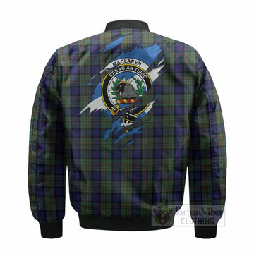 MacLaren (McLaren) Clan Crest In Me Tartan Bomber Jacket Scotland Flag Style