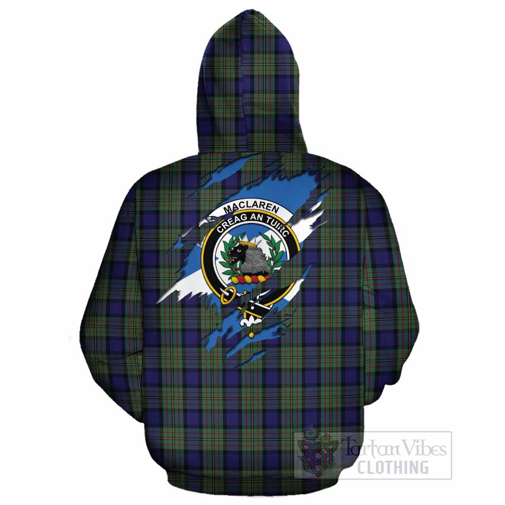 MacLaren (McLaren) Clan Crest In Me Tartan Cotton Hoodie Scotland Flag Style