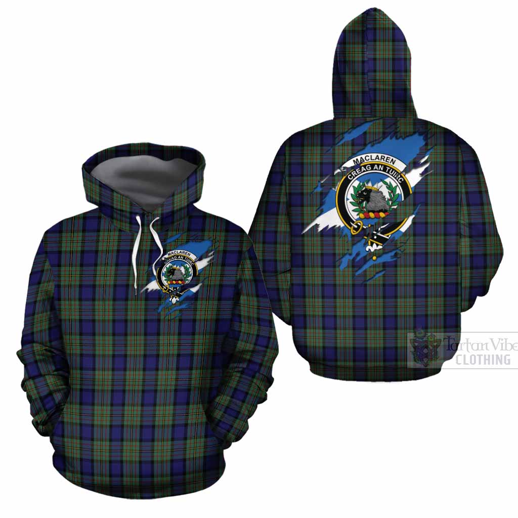 MacLaren (McLaren) Clan Crest In Me Tartan Cotton Hoodie Scotland Flag Style