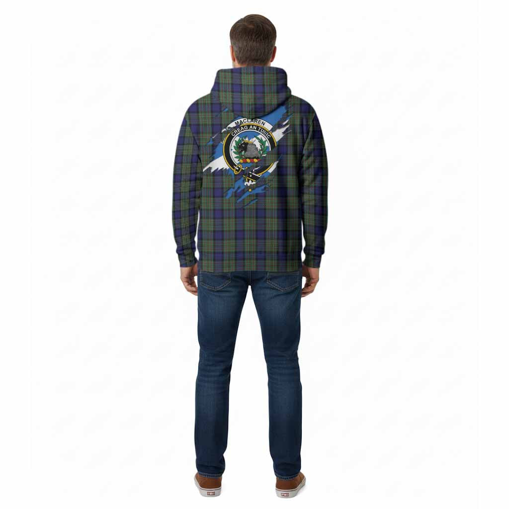 MacLaren (McLaren) Clan Crest In Me Tartan Cotton Hoodie Scotland Flag Style