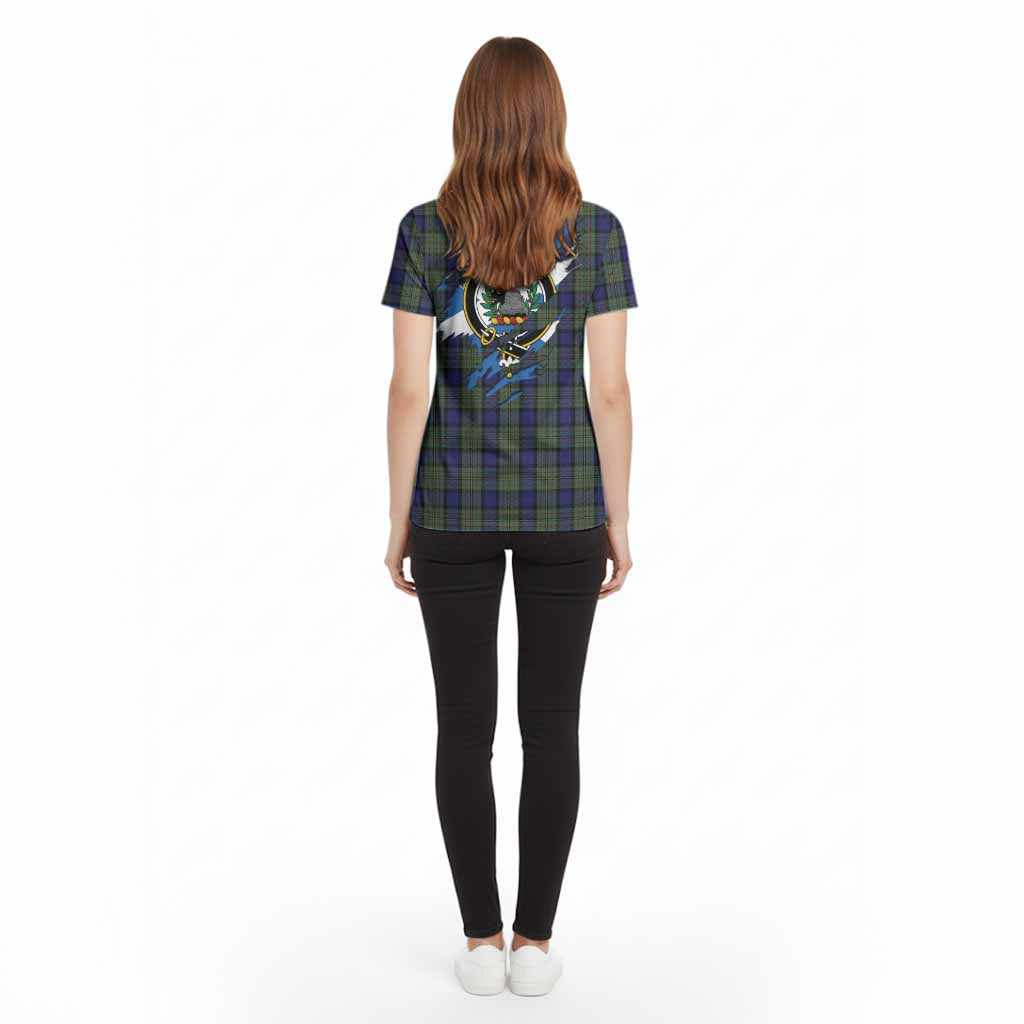 MacLaren (McLaren) Clan Crest In Me Tartan Cotton T-shirt Scotland Flag Style