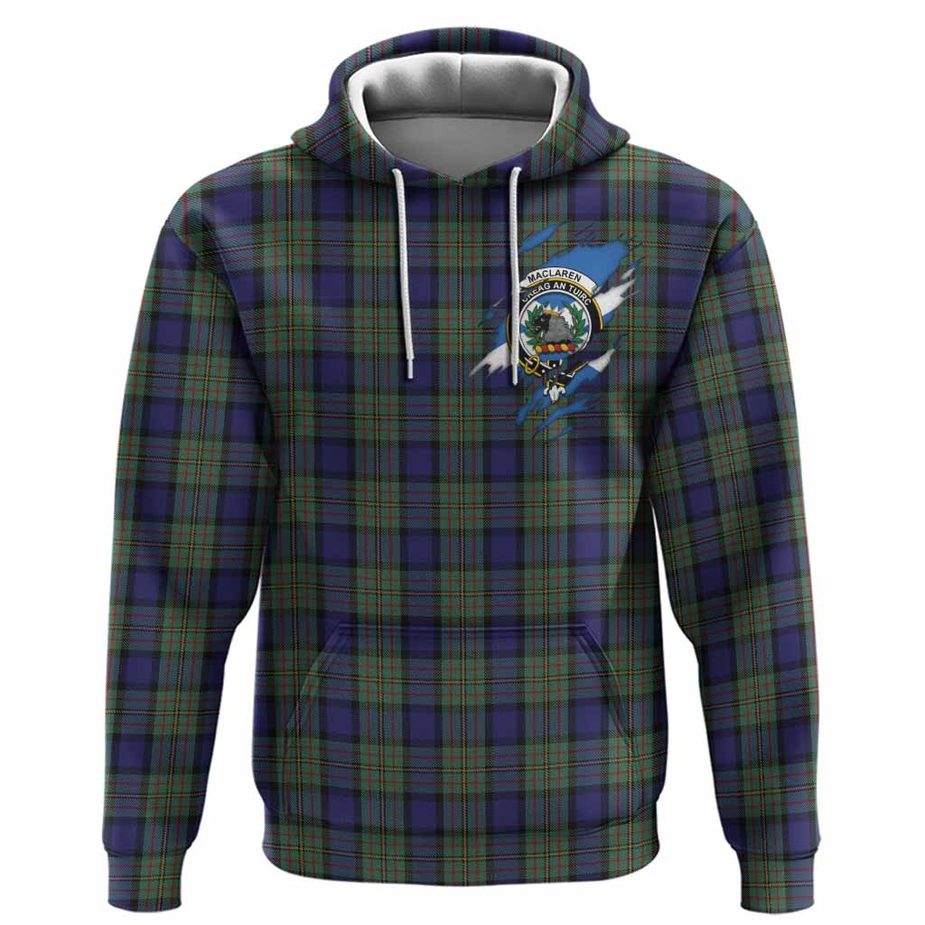 MacLaren (McLaren) Clan Crest In Me Tartan Hoodie Scotland Flag Style