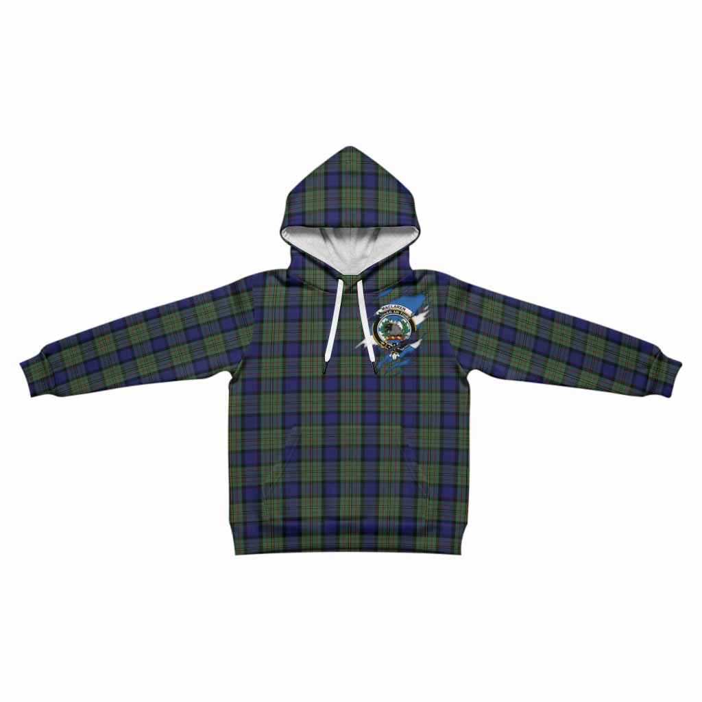 MacLaren (McLaren) Clan Crest In Me Tartan Kid Hoodie Scotland Flag Style