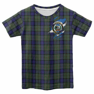 MacLaren (McLaren) Clan Crest In Me Tartan Kid T-shirt Scotland Flag Style